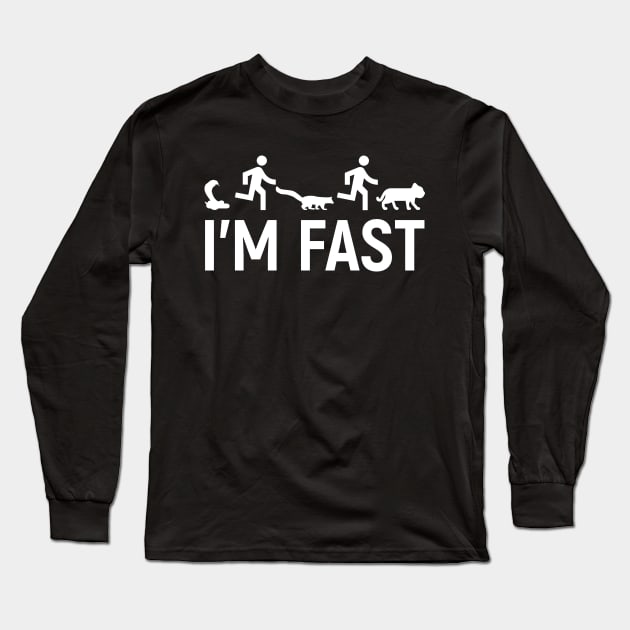 The Office Dwight Schrute I’m Fast White Long Sleeve T-Shirt by felixbunny